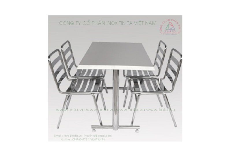 4 stainless steel dining tables